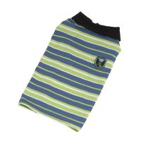 Tričko pruhované s erbem (doprodej skladových zásob) - zelená/modrá XXS