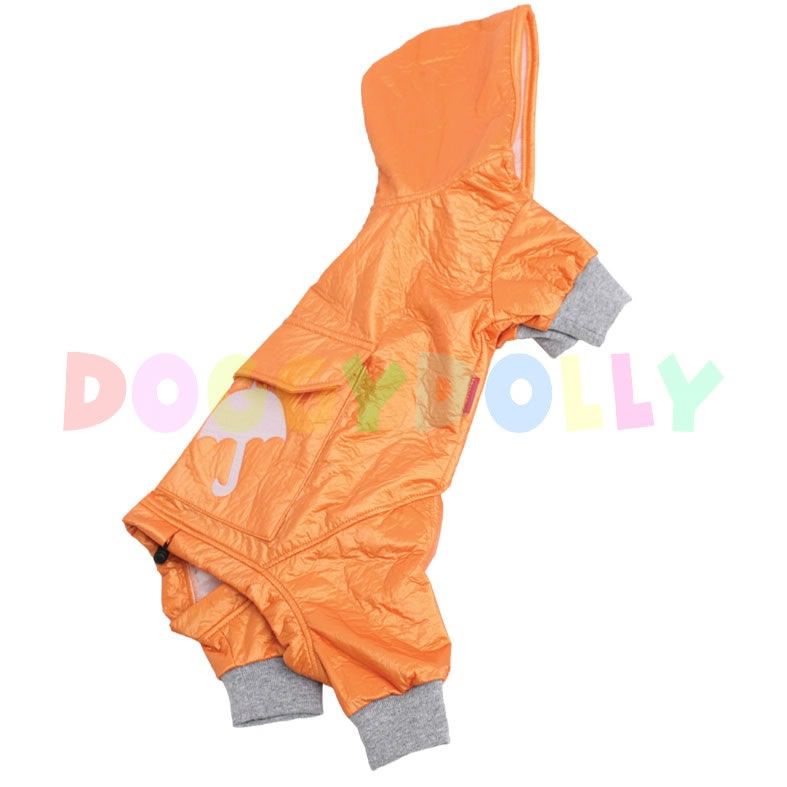 Lehká pláštěnka Doggydolly oranžová XXS