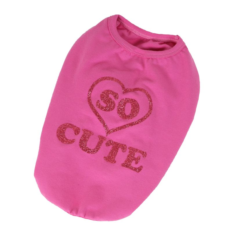 Tričko So Cute - růžová XL I love pets