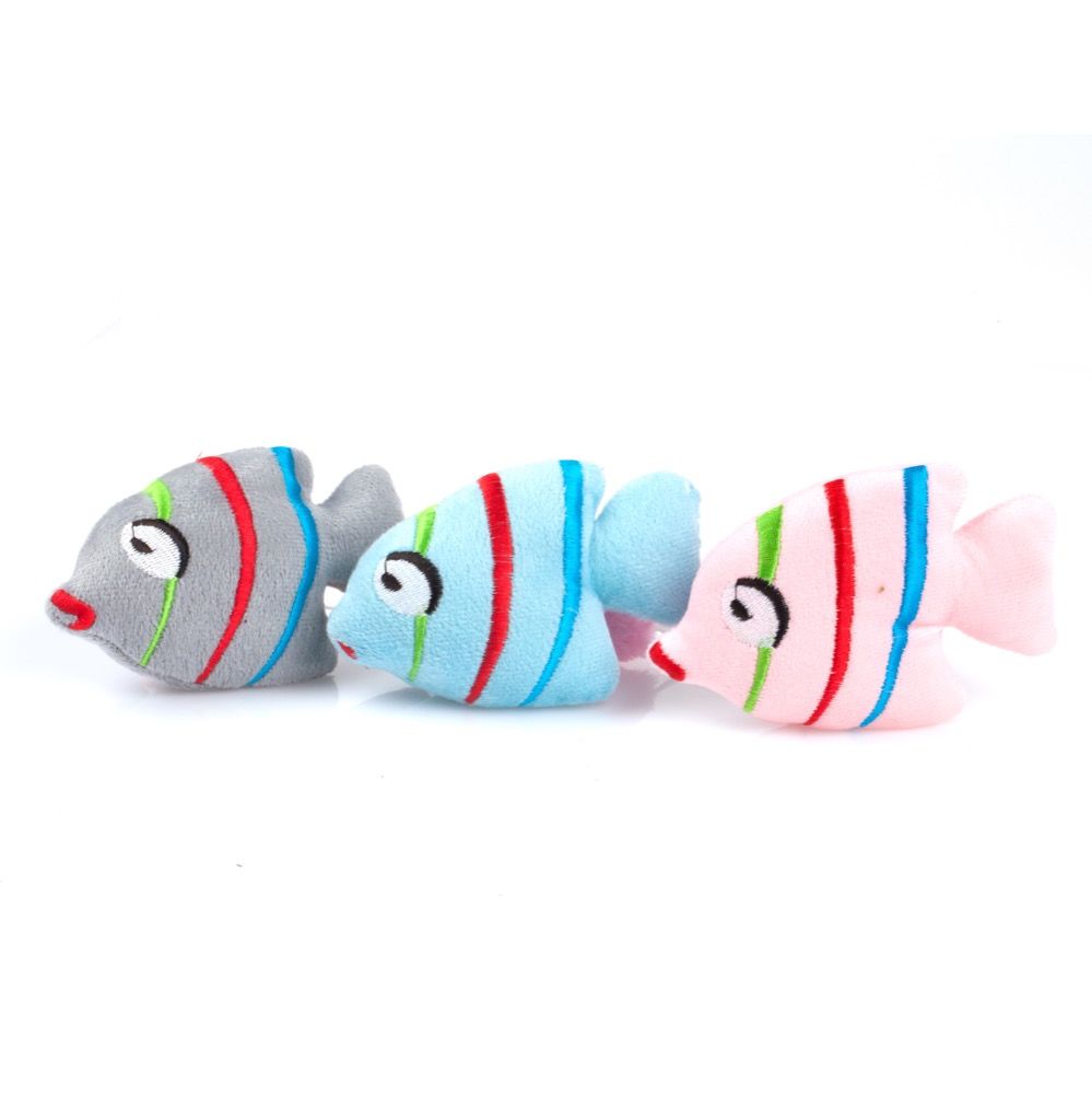 Plyšová rybka – hračka pro kočky se šantou I love pets - import